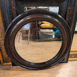 Round Dark Stain Mirror