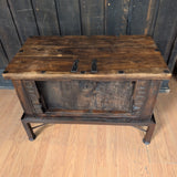 Carved Trunk on Metal Stand