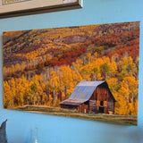 ARTWORK STEAMBOAT BARN IN AUTUMN