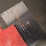 American Leather 3 Cushion Red Leather Sofa