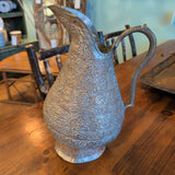 VTG COPPER PITCHER INDIAN BRITISH-RAJ FLORAL DESIGN
