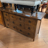 Hardwood 9 Drawer Dresser w/Ring Pulls