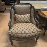 Paul Robert Buckley Leather & Fabric Arm Chair