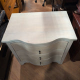 Noir Designer Off White 3 Drawer Nightstand ~ AS IS ~ Panel Shrinkage ~ $2000 ne