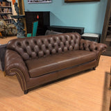 Hancock & Moore Studded, Tufted Leather Sofa