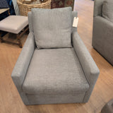 Lee Industries Gray Swivel Arm Chair